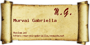 Murvai Gabriella névjegykártya
